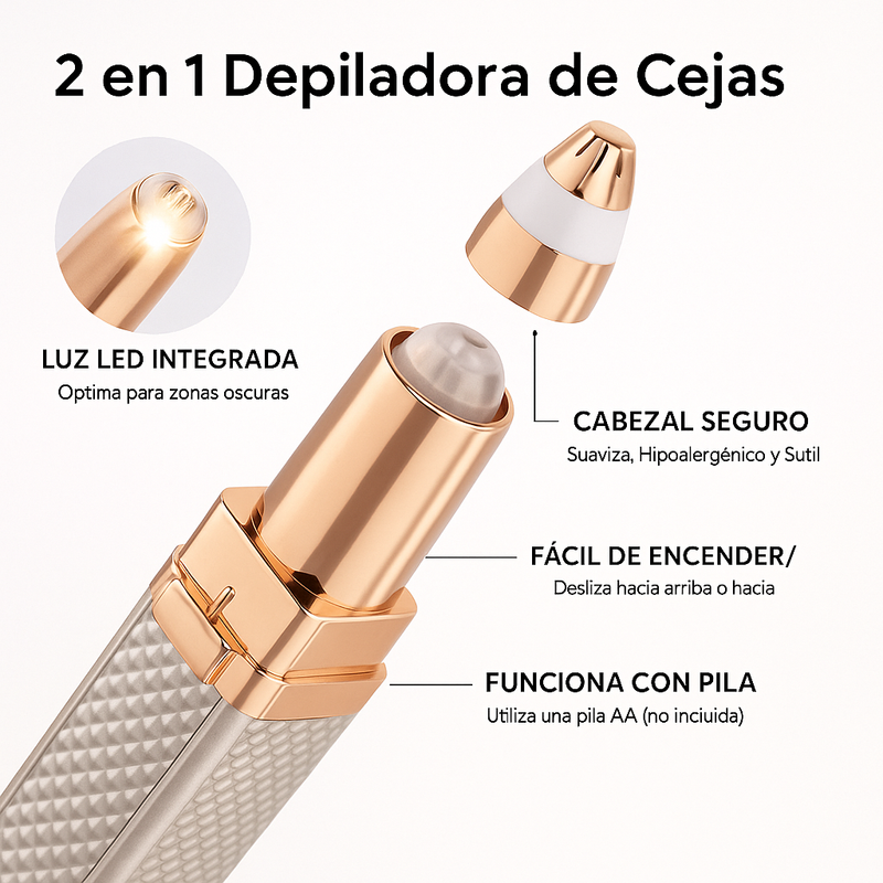 Depiladora facial multifuncional 2 en 1